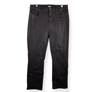 PAIGE Cindy Womens‎ Dark Brown Wine Straight Leg Jeans Size 32 Premium Denim